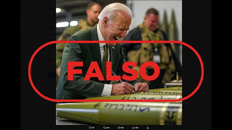 Guerra Israel - Hamás | Esta imagen de Biden firmando unos misiles es falsa