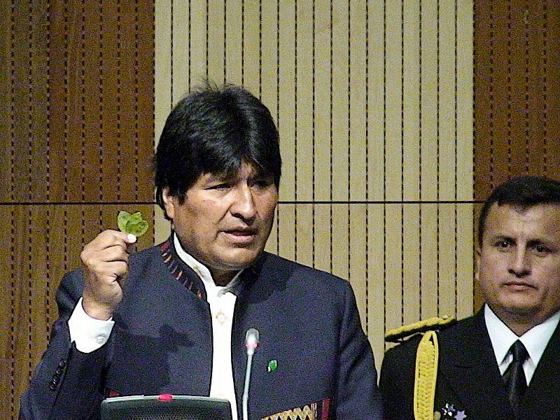Evo Morales masca coca frente a la ONU para pedir su despenalización