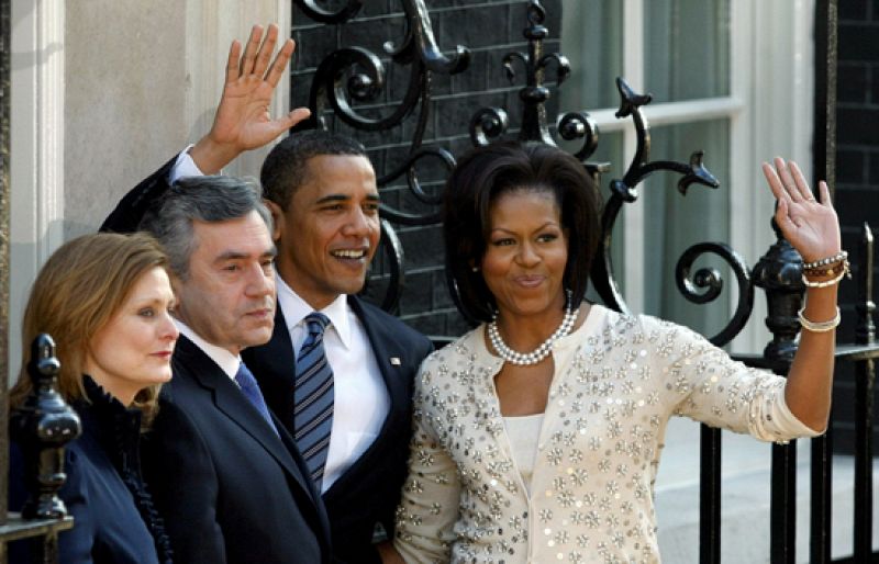 Obama comienza la jornada con una reunión con el primer ministro británico, Gordon Brown