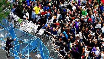 La protesta del 25S frente al Congreso concluye en incidentes con 35 detenidos y 64 heridos