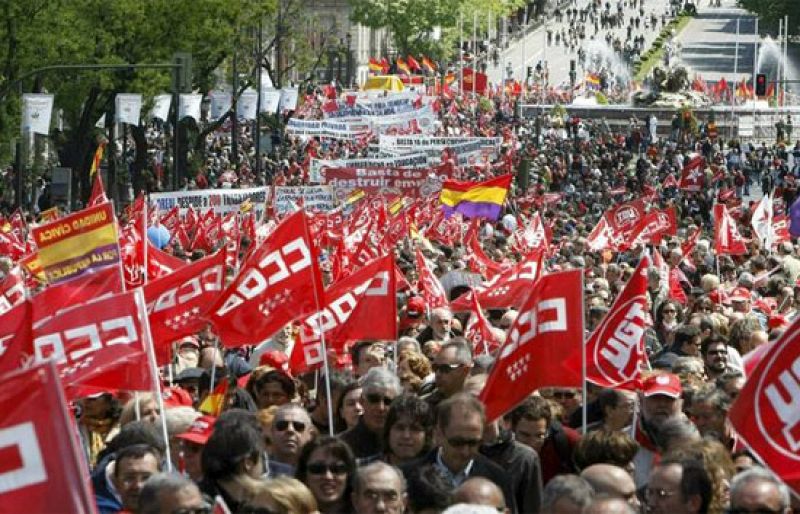 La crisis y el paro marcan las manifestaciones del Primero de Mayo