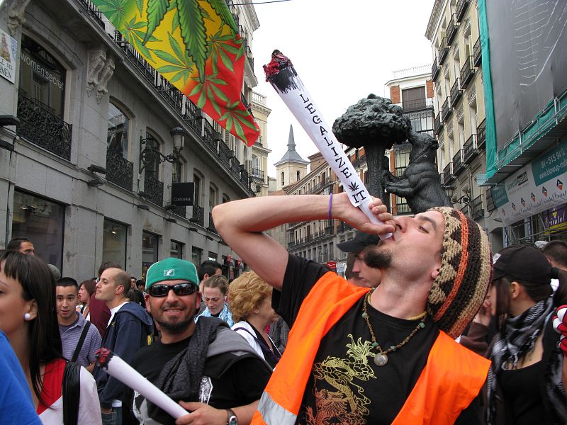 La 'gran fumada ' por las calles de Madrid