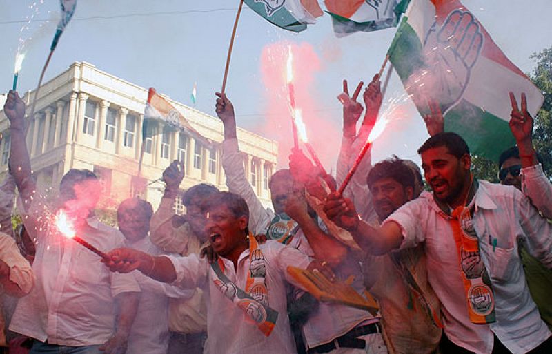 El Partido del Congreso de la India se adelanta en los primeros recuentos de voto de las legislativas