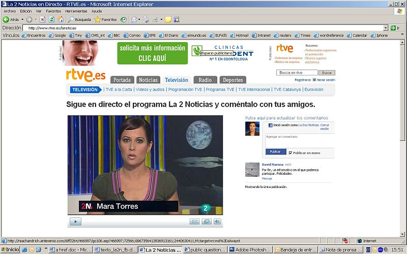 Sigue en directo La 2 Noticias y coméntalo en Facebook