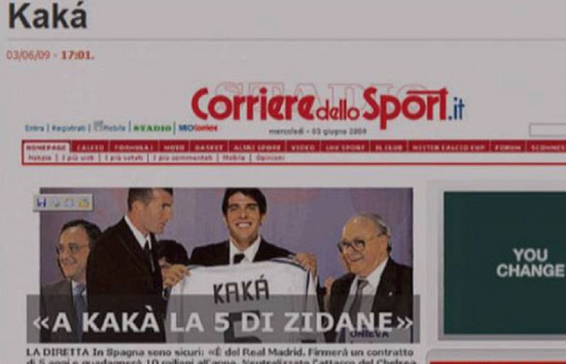 Florentino: "Quiero a KakFlorentino: "Quiero a Kaká y Cristiano en el Madrid"
