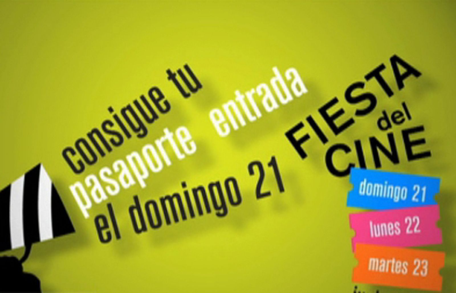 A partir del domingo y hasta el martes, día 23, se celebrará la primera Fiesta del Cine en nuestro país | Ver