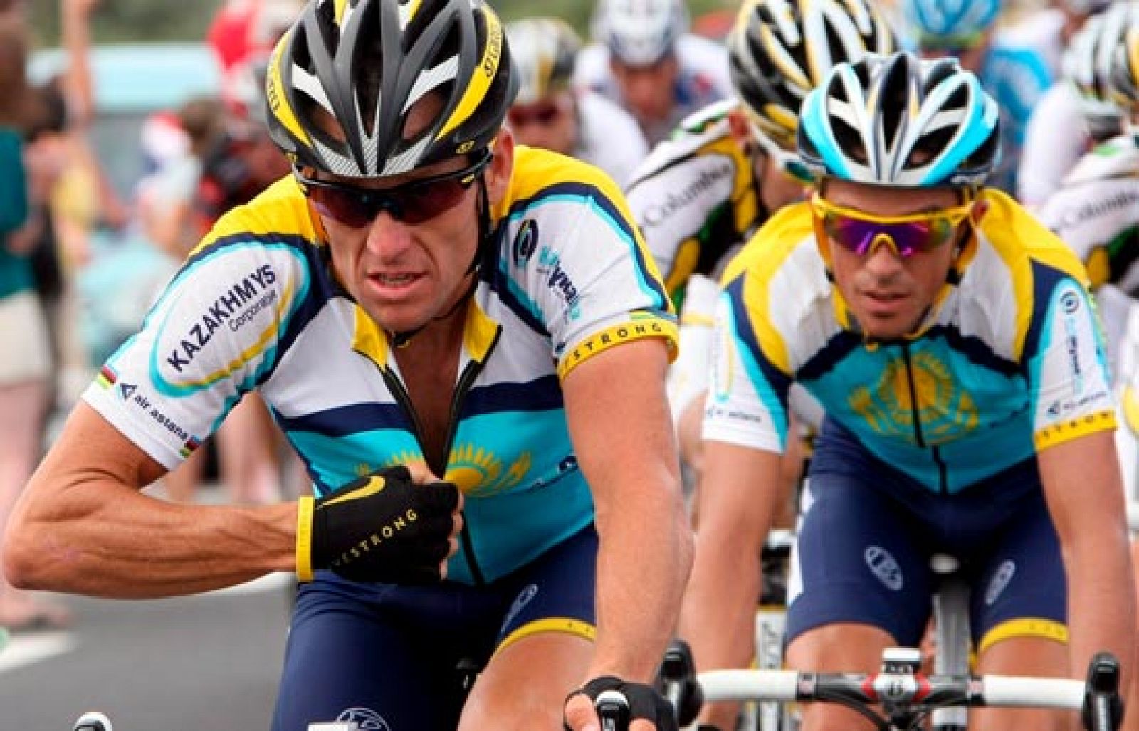 Armstrong y Contador ruedan juntos | Ver