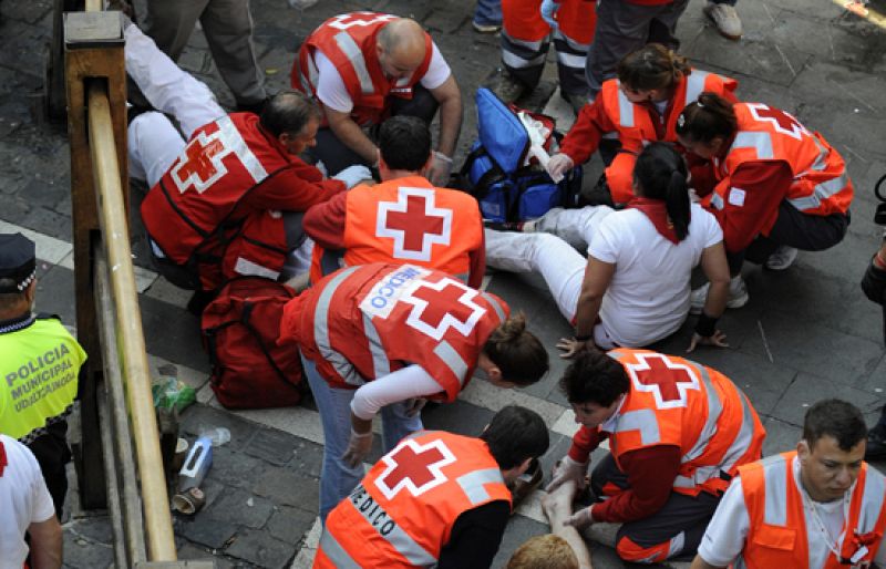 Muere un joven madrileño de 27 años corneado en el cuello en el cuarto encierro de los Sanfermines