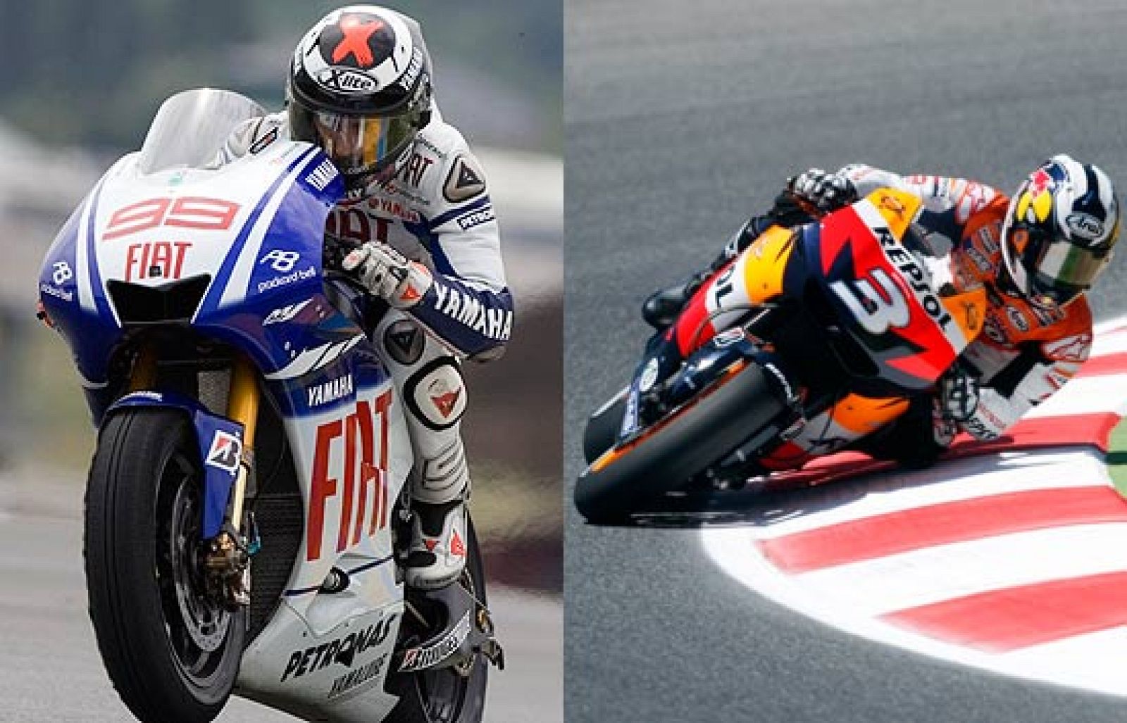 Lorenzo y Pedrosa, dos pilotos de estilo muy diferente pero ambos con una calidad incuestionable.