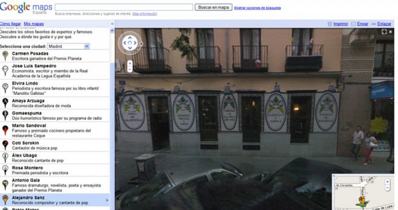 Los lugares favoritos de los famosos aparecen ya en "Google Maps"