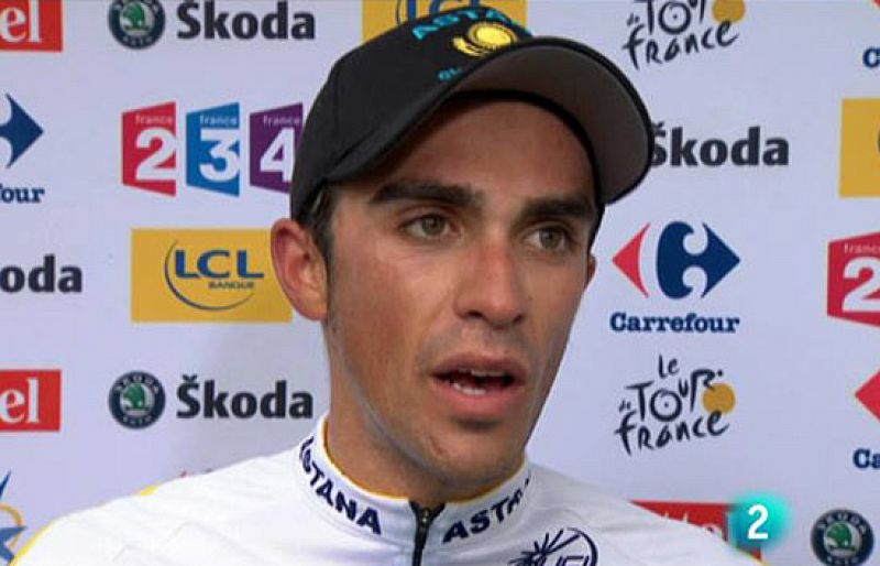 Contador: "Es fantástico ganar una crono en el Tour"