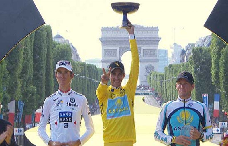 Contador, 'V' de victoria