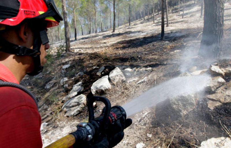 El incendio del Valle del Tiétar se mantiene cercado a lo largo de un perímetro de 40 km