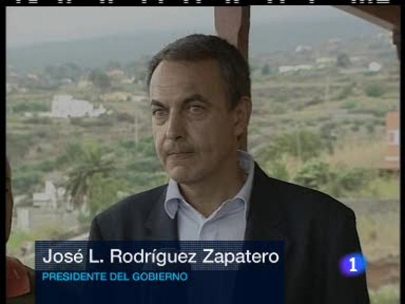 Zapatero anuncia un decreto de ayudas para los afectados por el incendio de La Palma