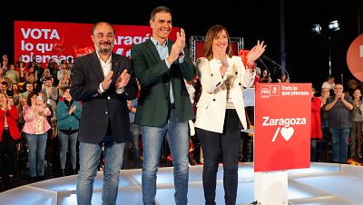 Lambán aboga ante Sánchez por "no tener relación con los herederos de ETA" pero ve "miserable" el discurso del PP