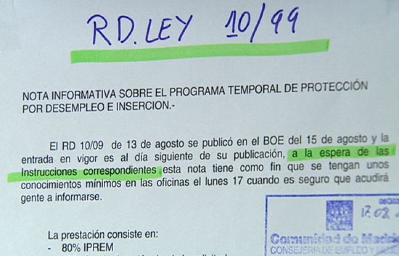 Los parados sin subsidio desde enero cobrarán la ayuda de 420 euros a partir de noviembre