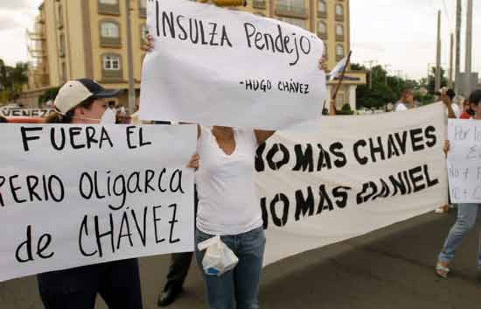 Manifestación contra Chávez
