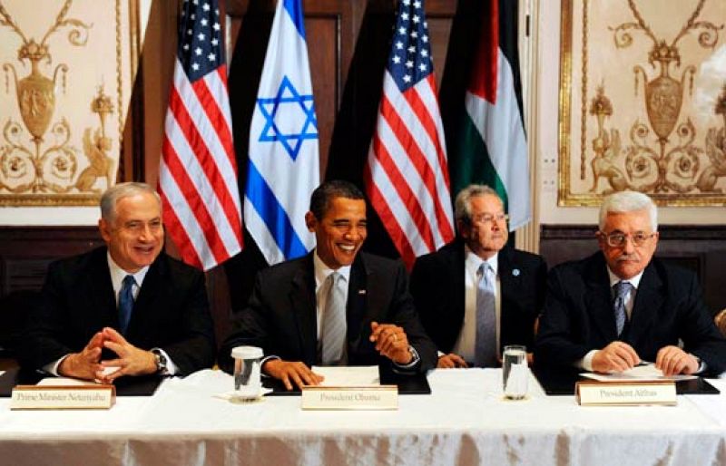 La reunión de Obama con Netanyahu y Abbas se salda con una foto y poco más