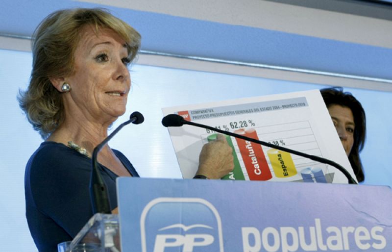 Aguirre niega que "pretenda ponerse de ejemplo" en el caso Gürtel frente a Rajoy y Camps