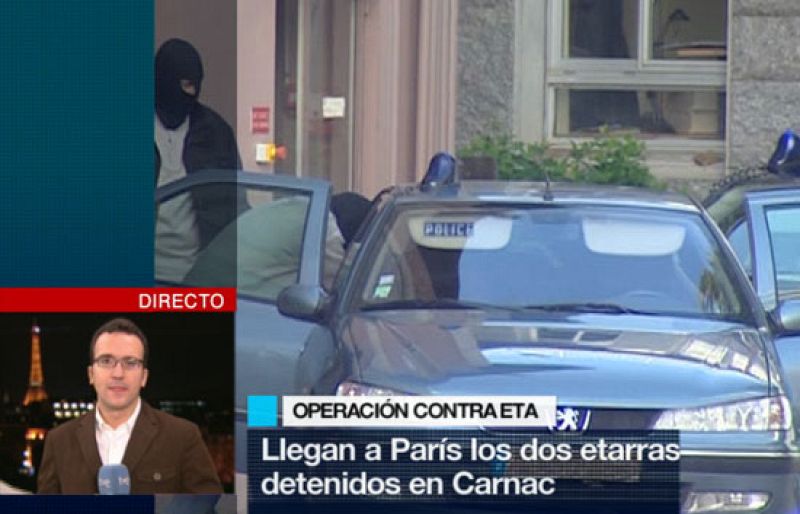 Los presuntos etarras Elizarán y San Vicente, llegan a París para declarar ante el juez