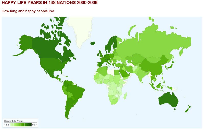Los españoles viven un promedio de 58,8 años felices durante su vida