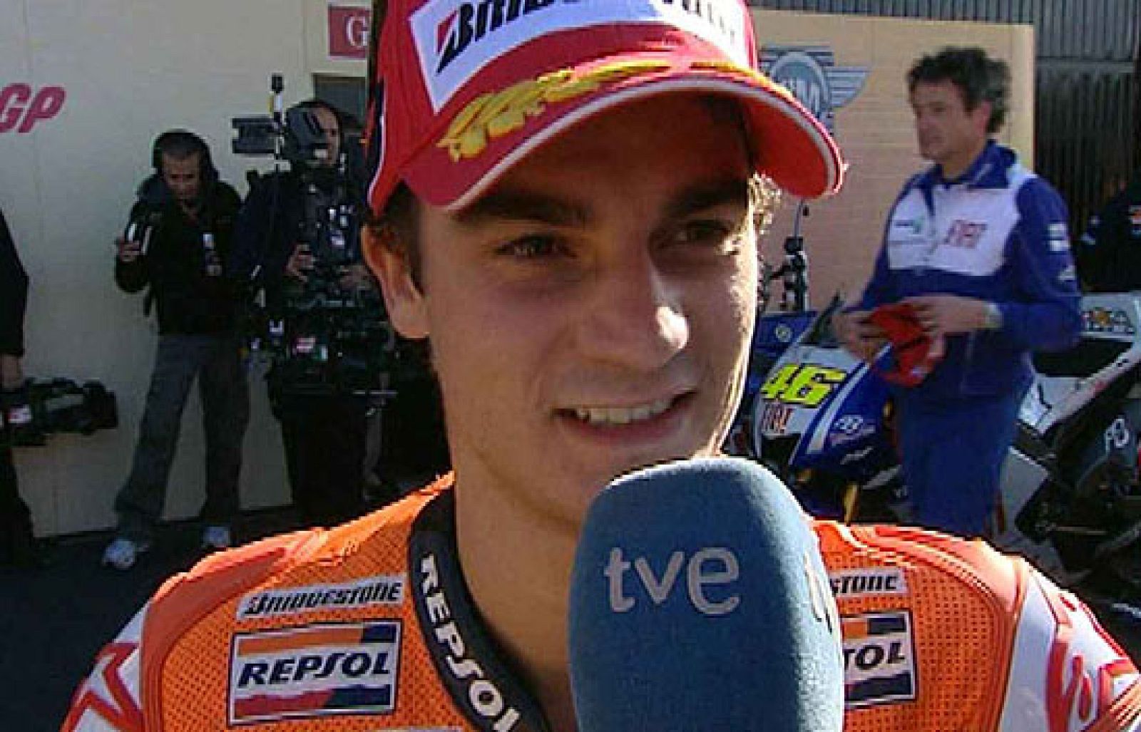 Dani Pedrosa reconoce que con Stoner fuera de carrera la victoria en Cheste ha sido más fácil.