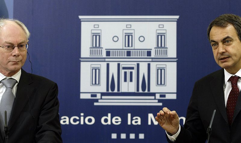 Zapatero declara su "entusiasmo" y Van Rompuy promete trabajar con él "codo con codo"