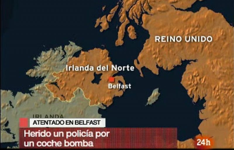 Un policía norirlandés, grave por la explosión de una bomba bajo su coche en Irlanda del Norte