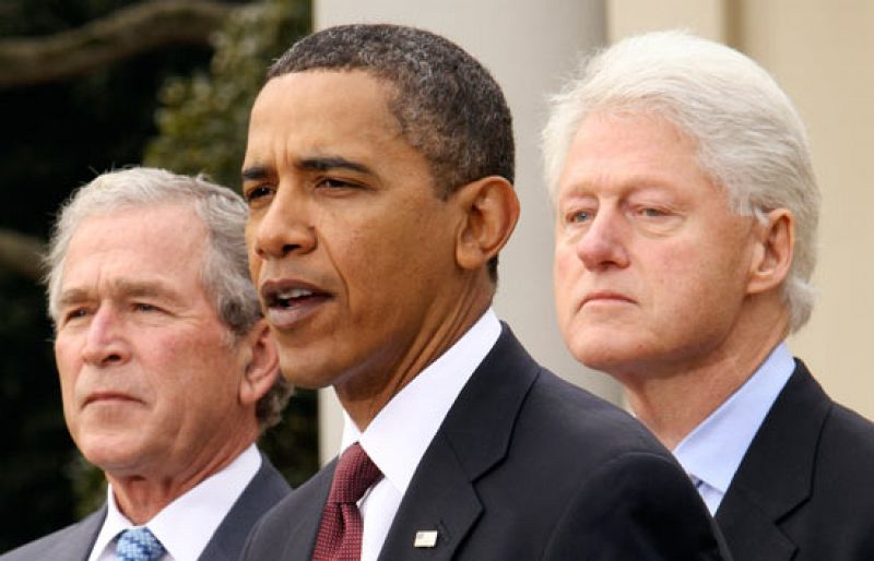 Tres presidentes unidos para ayudar a Haití