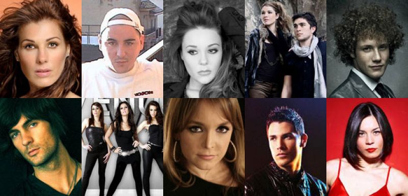 10 candidatos competirán por representar a TVE en la gala final de Eurovisión 2010