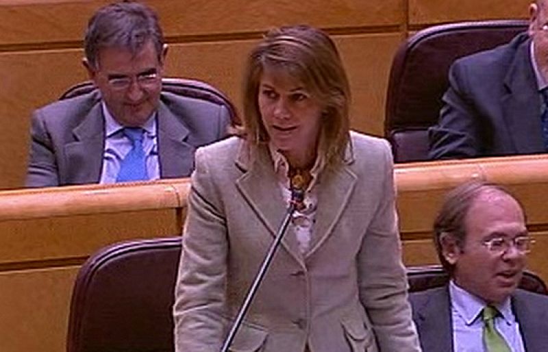 La primera pregunta de De Cospedal eleva la tensión en el Senado con un fuerte rifi-rafe