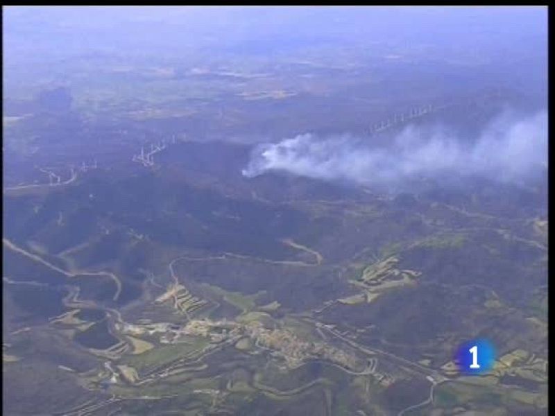 Un incendio forestal ha quemado más de 1.000 hectáreas de pino en Zaragoza y Navarra