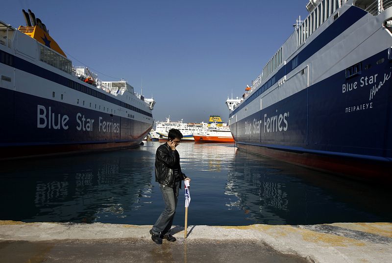Una huelga en Grecia interrumpe el transporte marítimo en el mar Egeo