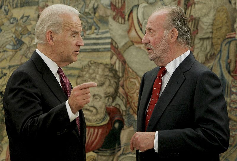 El Rey recibe al vicepresidente de EEUU en el Palacio de la Zarzuela