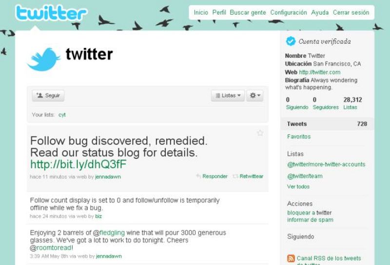 Twitter se queda sin followers