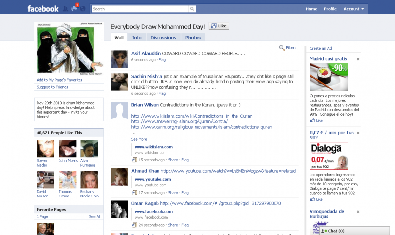 Facebook, bloqueado en Pakistán por el 'Día de los dibujos de Mahoma'