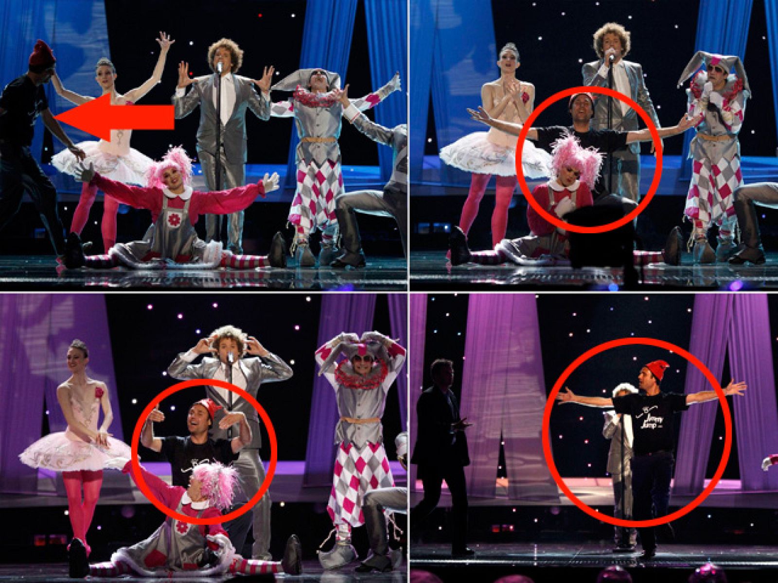 Eurovisión 2010 - Un espontáneo sabotea a Diges | Ver