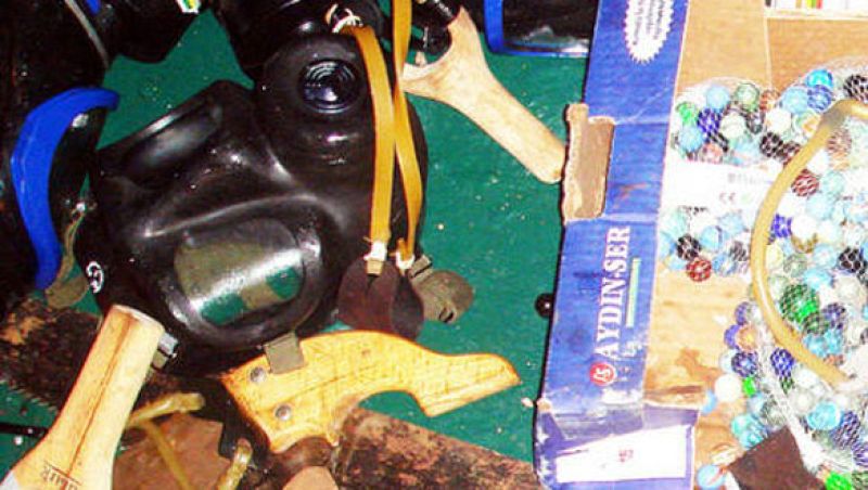 Tirachinas, canicas o sierras, las "armas" con las que el ejército israelí asegura que fue atacado