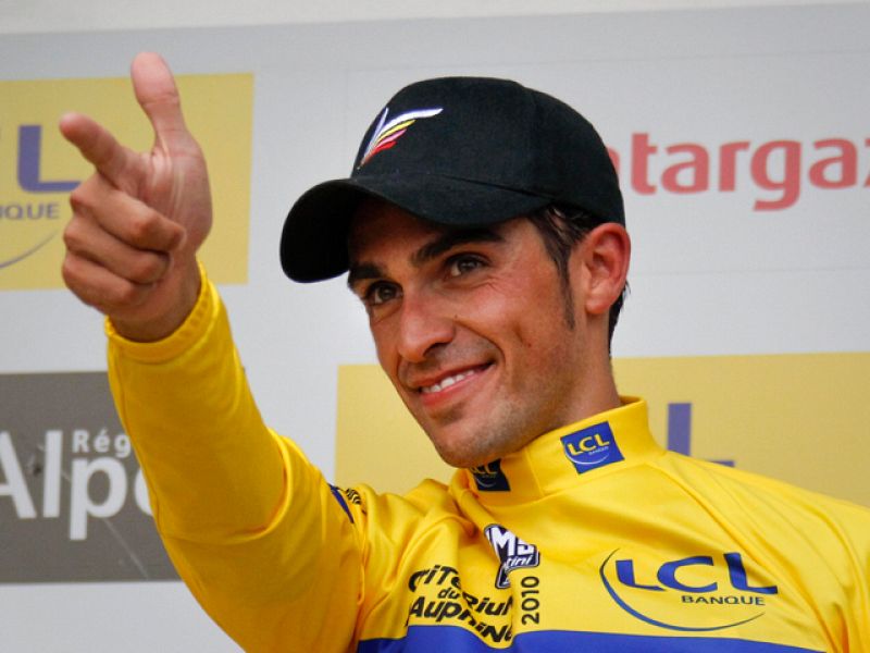Contador gana el prólogo y se pone líder de la Dauphiné