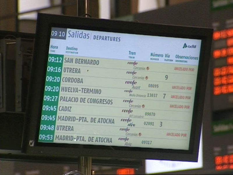 La huelga de Renfe afecta a 200.000 viajeros y a 1.600 trenes