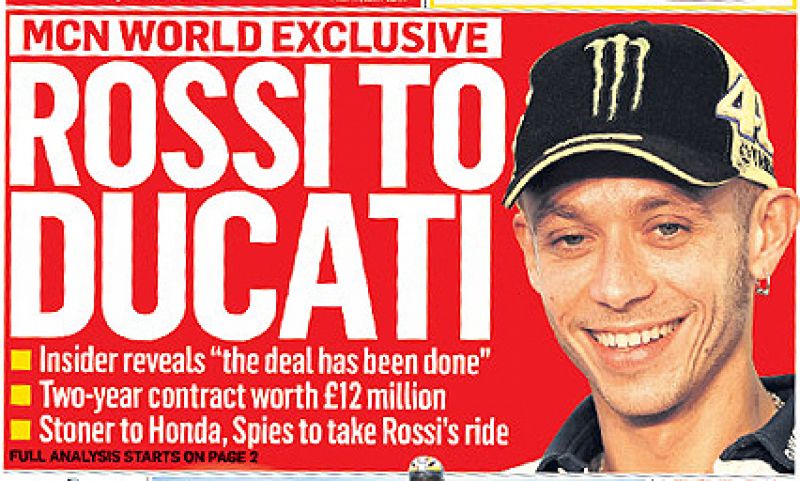 Pinta bien el matrimonio Rossi - Ducati
