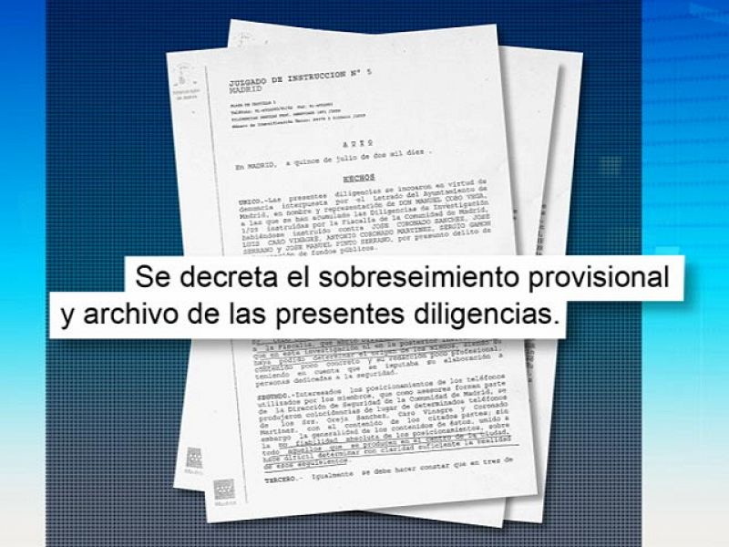 El juez cierra el caso del presunto espionaje a políticos en Madrid