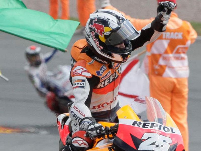 Pedrosa completa el triplete español en Alemania
