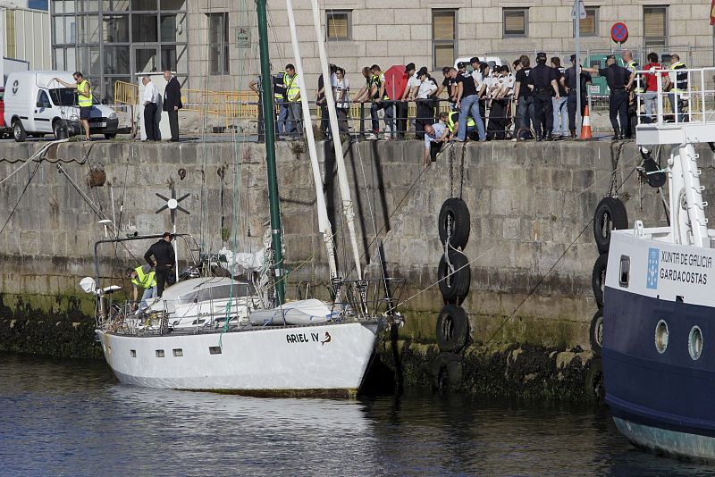 Incautados en Galicia 1.200 kilos de cocaína en un velero tras una operación con tres detenidos