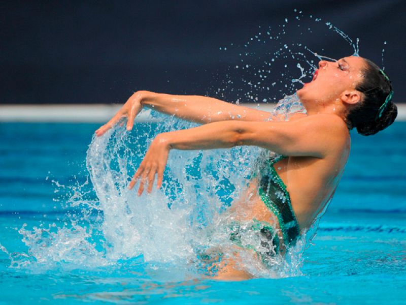 La española Andrea Fuentes apunta a la plata en el solo