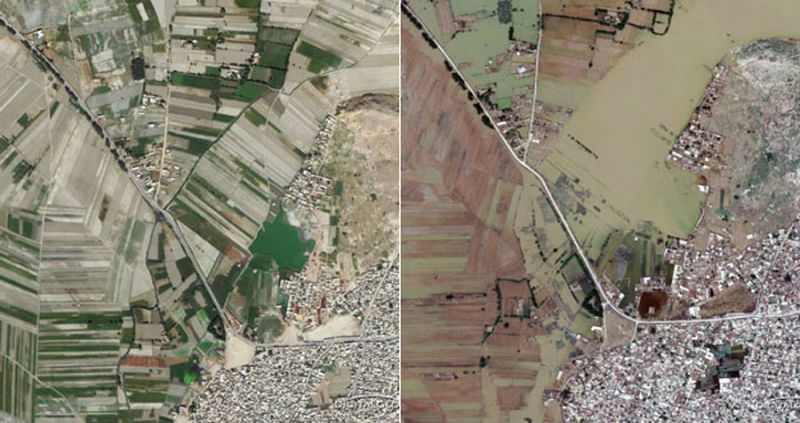 Pakistán, antes y después de las peores inundaciones de los últimos años