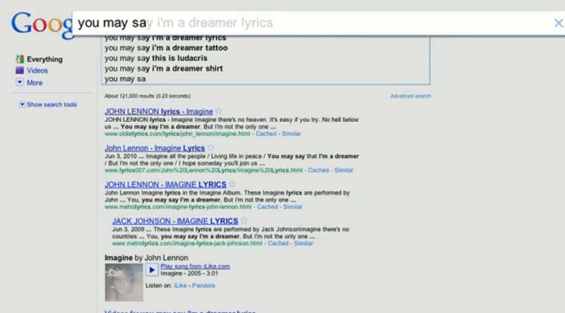 Google Instant 'adivina' lo que buscas al instante