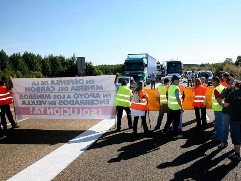Se multiplican las protestas de mineros en León y Palencia