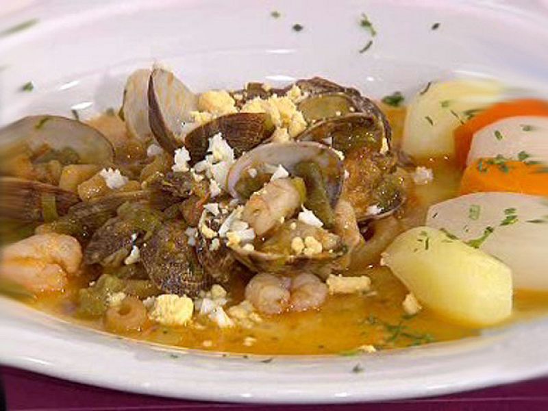 Almejas con verduritas en salsa (15/09/10)