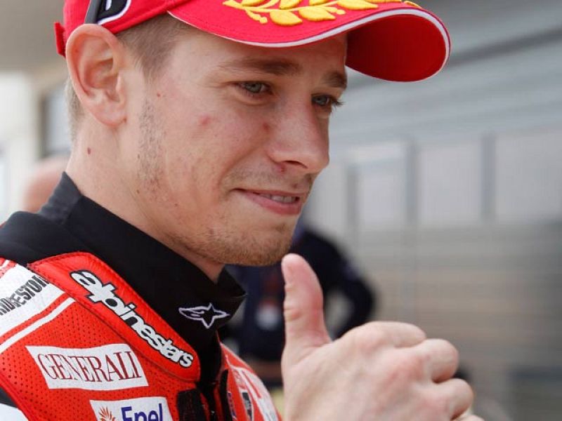 Casey Stoner se postula como el favorito para ganar en Alcañiz